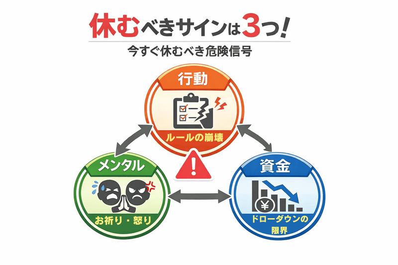 休むべきサインは３つ。